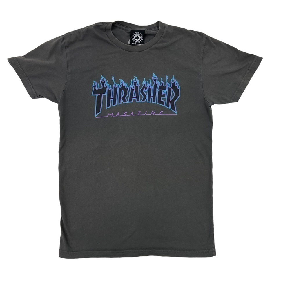 Thrasher Gray Graphic T Shirt Women's Extra Small